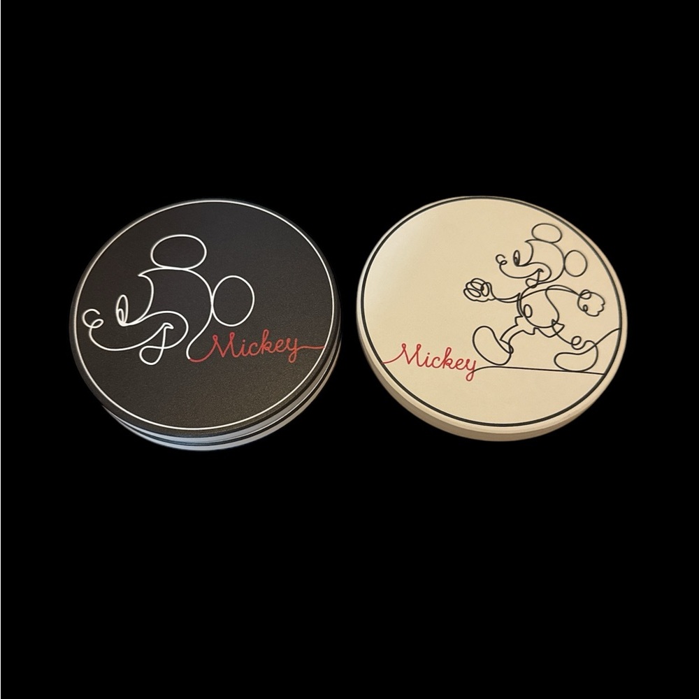 Set of 4 Disney Mickey Mouse Coasters. 2 Black/2 White. (2-E)